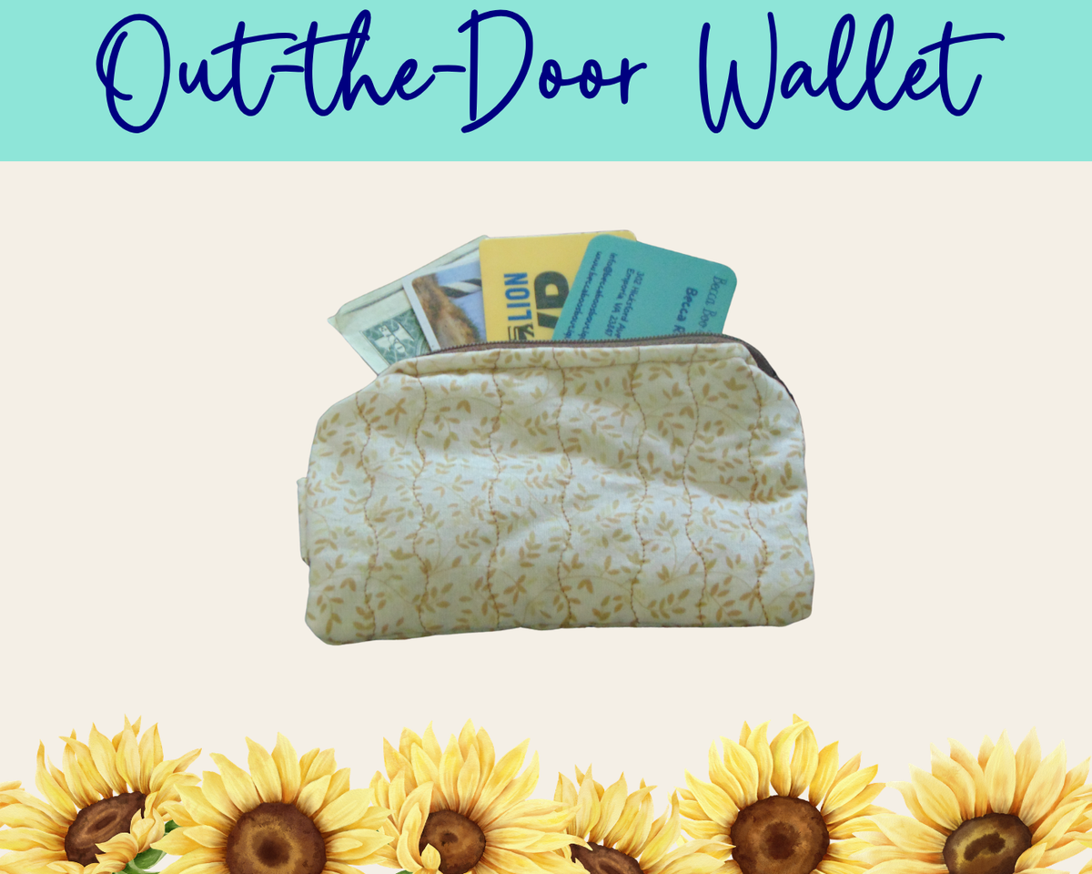 Whispering Vines Cream Out-the-Door Wallet | Handmade Fabric Wallet