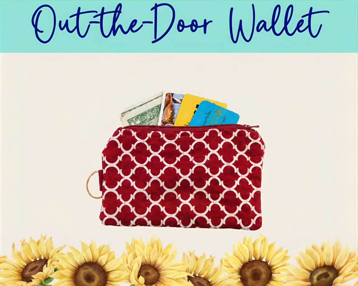 Americana Red Lattice Out-the-Door Wallet | Handmade Fabric Wallet