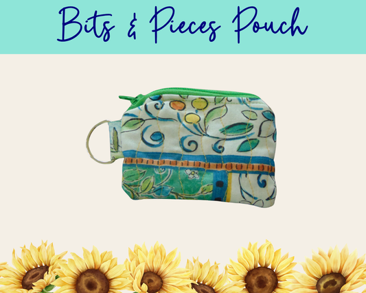 Lemon Grove Patchwork Bits & Pieces Pouch | Handmade Fabric Zipper Pouch
