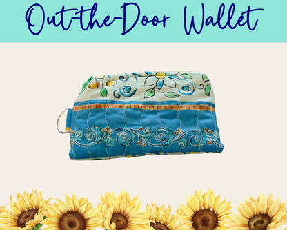 Lemon Grove Stripes Out-the-Door Wallet | Handmade Fabric Wallet