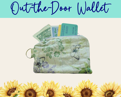 Butterfly Hollow Purple Out-the-Door Wallet | Handmade Fabric Wallet