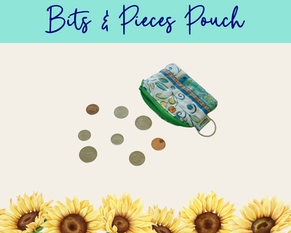 Lemon Grove Patchwork Bits & Pieces Pouch | Handmade Fabric Zipper Pouch