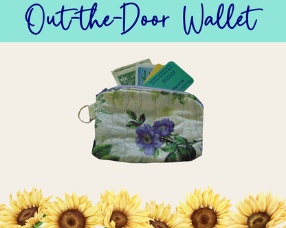 Butterfly Hollow Purple Out-the-Door Wallet | Handmade Fabric Wallet