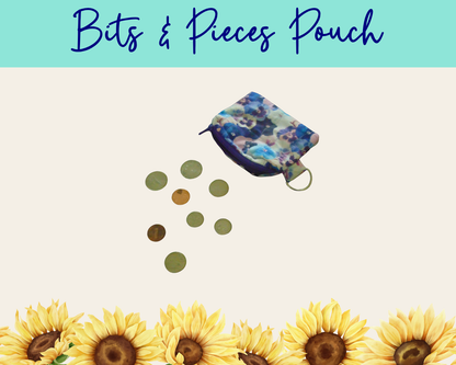 Pansy Meadow Bits & Pieces Pouch | Handmade Fabric Zipper Pouch