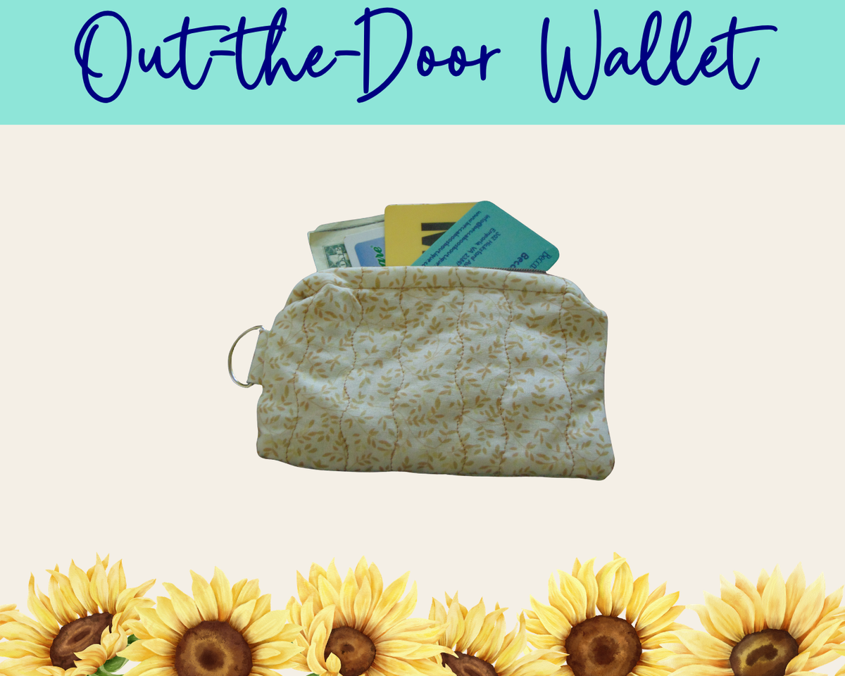 Whispering Vines Cream Out-the-Door Wallet | Handmade Fabric Wallet