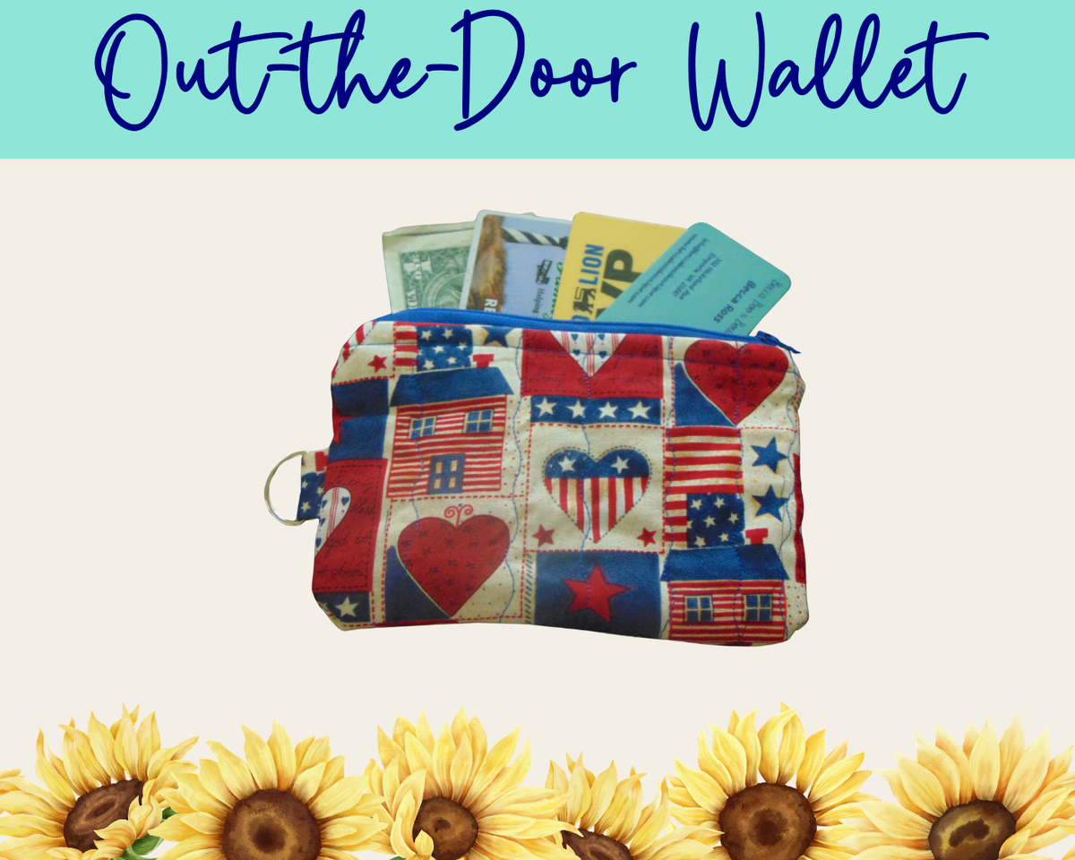 Americana Patchwork Out-the-Door Wallet | Handmade Fabric Wallet