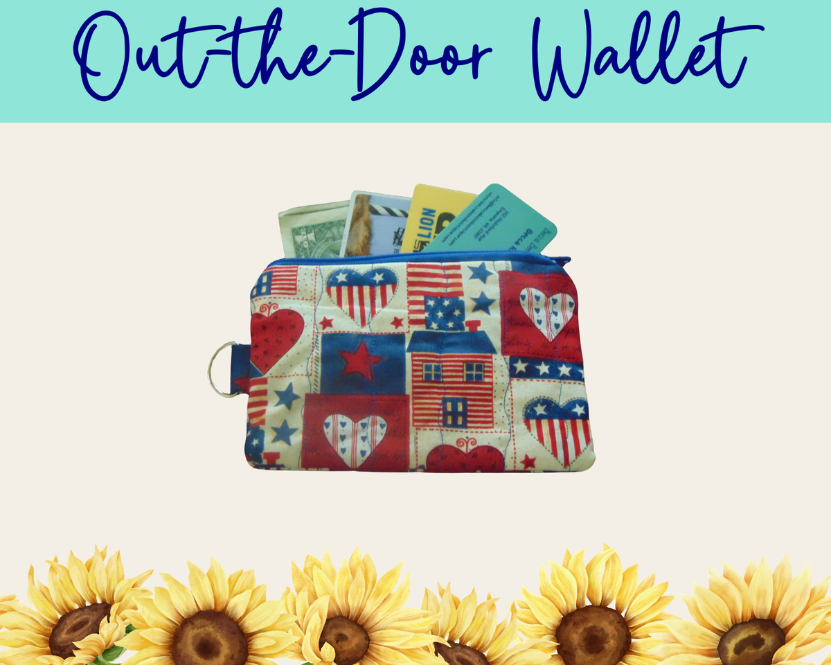 Americana Patchwork Out-the-Door Wallet | Handmade Fabric Wallet