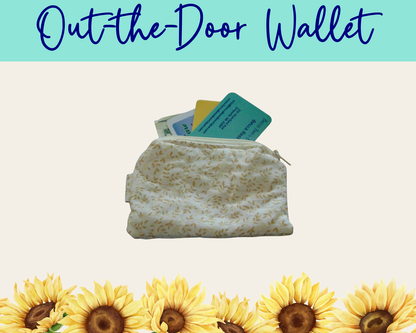 Whispering Vines Cream Out-the-Door Wallet | Handmade Fabric Wallet