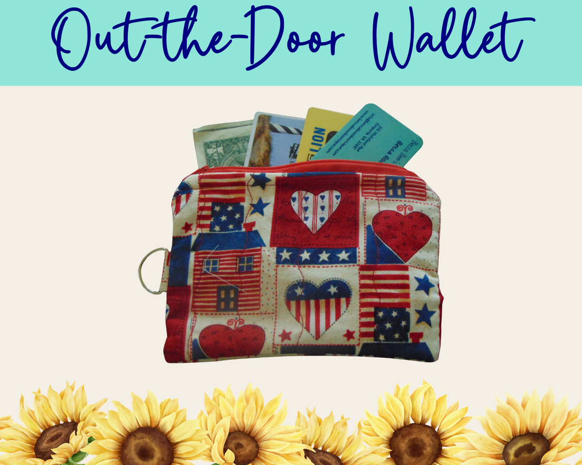 Americana Patchwork Out-the-Door Wallet | Handmade Fabric Wallet
