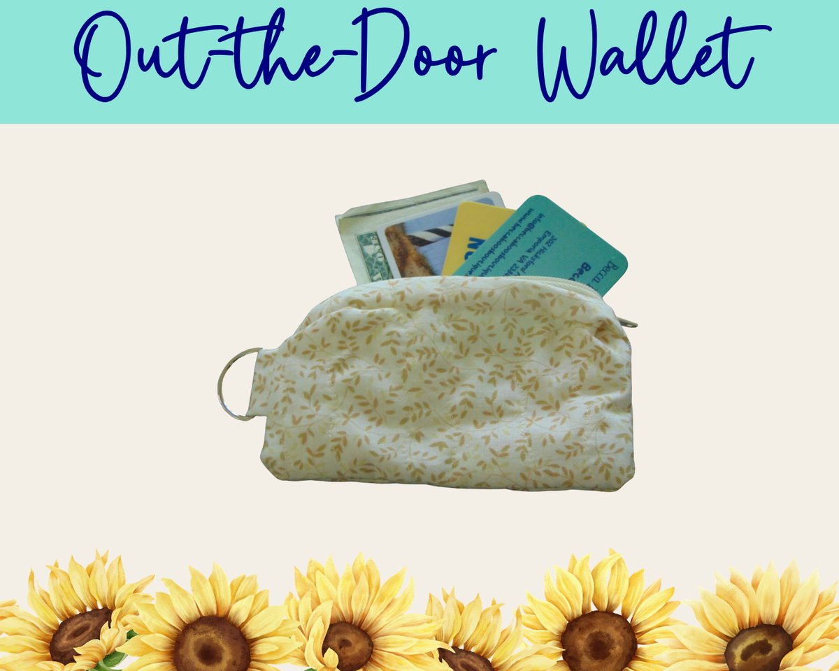 Whispering Vines Cream Out-the-Door Wallet | Handmade Fabric Wallet