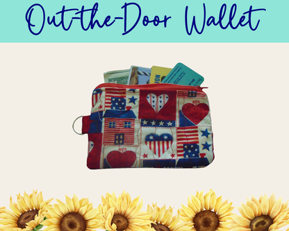 Americana Patchwork Out-the-Door Wallet | Handmade Fabric Wallet