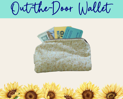 Whispering Vines Cream Out-the-Door Wallet | Handmade Fabric Wallet