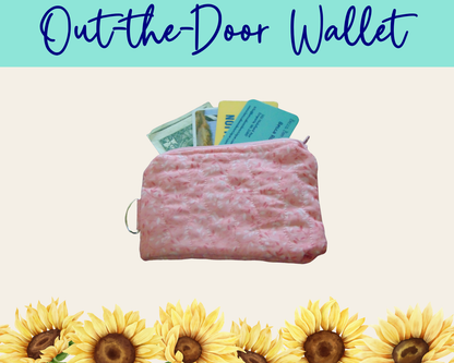 Whispering Vines Pink Out-the-Door Wallet | Handmade Fabric Wallet