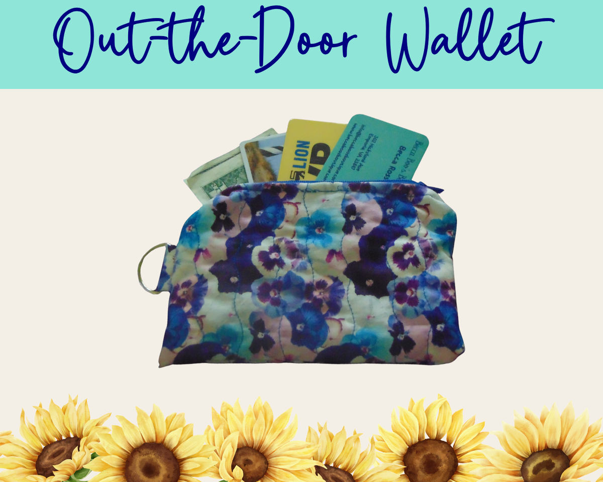 Pansy Meadow Out-the-Door Wallet | Handmade Fabric Wallet