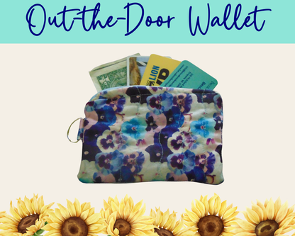 Pansy Meadow Out-the-Door Wallet | Handmade Fabric Wallet
