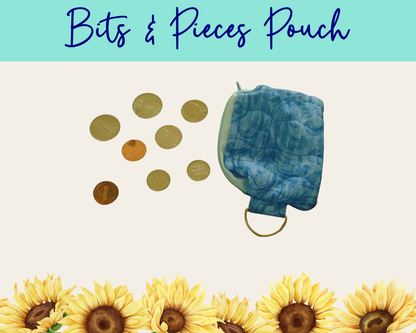 Petal Pairings Bits & Pieces Pouch | Handmade Fabric Zipper Pouch