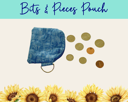 Petal Pairings Bits & Pieces Pouch | Handmade Fabric Zipper Pouch