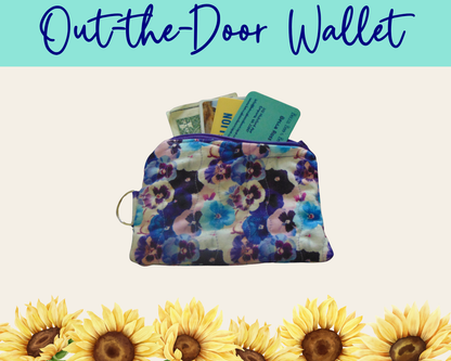 Pansy Meadow Out-the-Door Wallet | Handmade Fabric Wallet