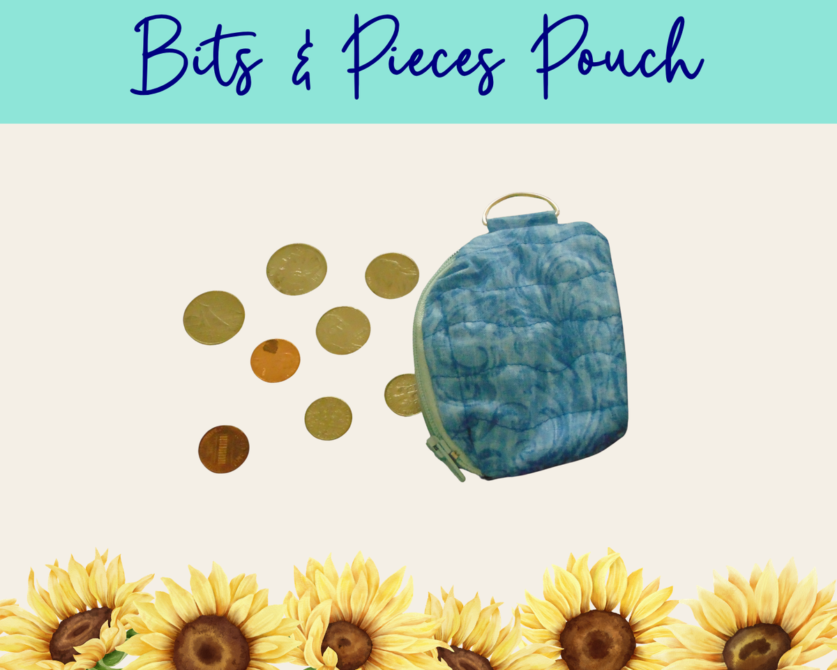 Petal Pairings Bits & Pieces Pouch | Handmade Fabric Zipper Pouch