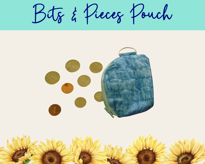 Petal Pairings Bits & Pieces Pouch | Handmade Fabric Zipper Pouch