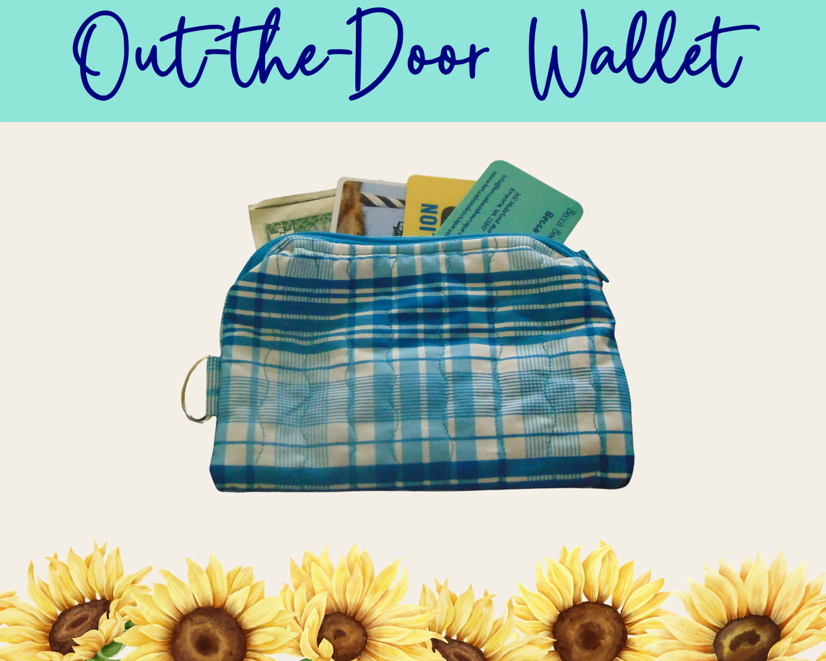 Americana Blue Plaid Out-the-Door Wallet | Handmade Fabric Wallet