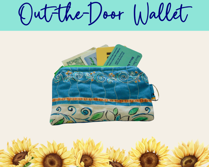Lemon Grove Stripes Out-the-Door Wallet | Handmade Fabric Wallet