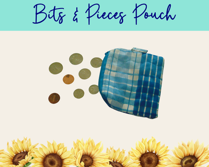 Americana Blue Plaid Bits & Pieces Pouch | Handmade Fabric Zipper Pouch