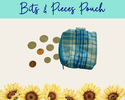 Americana Blue Plaid Bits & Pieces Pouch | Handmade Fabric Zipper Pouch