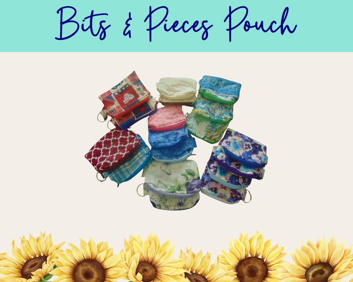 Americana Patchwork 1 Bits & Pieces Pouch | Handmade Fabric Zipper Pouch