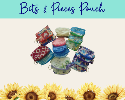Americana Patchwork 1 Bits & Pieces Pouch | Handmade Fabric Zipper Pouch