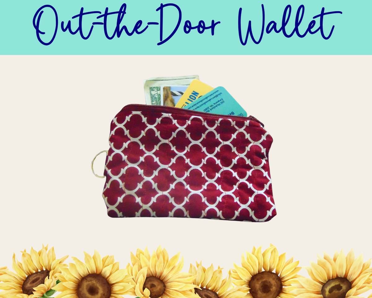 Americana Red Lattice Out-the-Door Wallet | Handmade Fabric Wallet