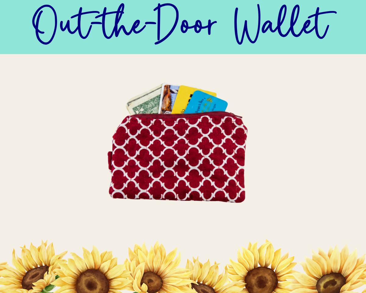 Americana Red Lattice Out-the-Door Wallet | Handmade Fabric Wallet