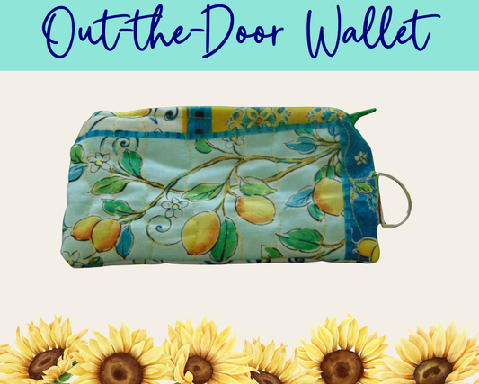 Lemon Grove Patchwork Out-the-Door Wallet | Handmade Fabric Wallet