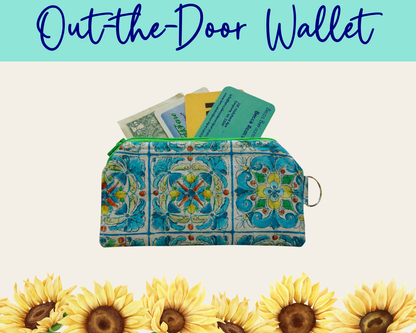 Lemon Grove Tiles Out-the-Door Wallet | Handmade Fabric Wallet