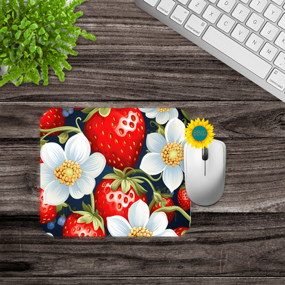 Strawberry Blossom Summer Mouse Pad