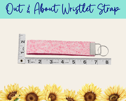 Whispering Vines Pink 2 Out & About Wristlet Strap | Handmade Fabric Wristlet