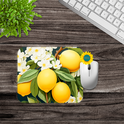 Lemon Blossom Garden Mouse Pad