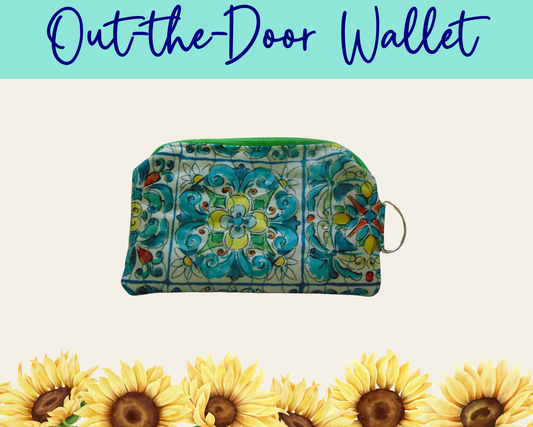 Lemon Grove Tiles Out-the-Door Wallet | Handmade Fabric Wallet