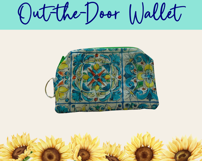 Lemon Grove Tiles Out-the-Door Wallet | Handmade Fabric Wallet