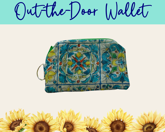 Lemon Grove Tiles Out-the-Door Wallet | Handmade Fabric Wallet
