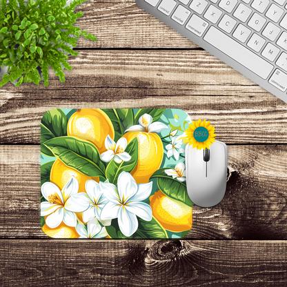 Lemon Blossom Summer Mouse Pad