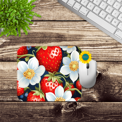 Strawberry Blossom Summer Mouse Pad