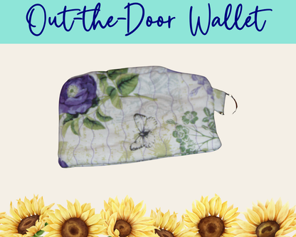 Butterfly Hollow Purple Out-the-Door Wallet | Handmade Fabric Wallet