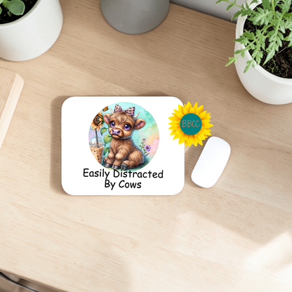 Easily Distracted By Cows Mouse Pad