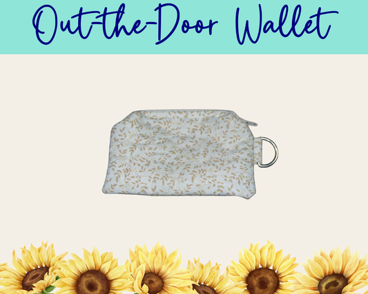 Whispering Vines Cream Out-the-Door Wallet | Handmade Fabric Wallet
