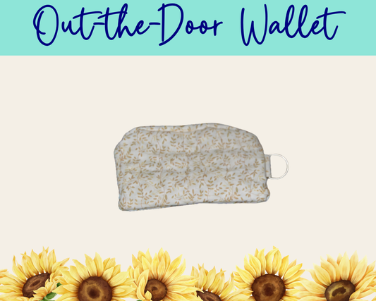 Whispering Vines Cream Out-the-Door Wallet | Handmade Fabric Wallet