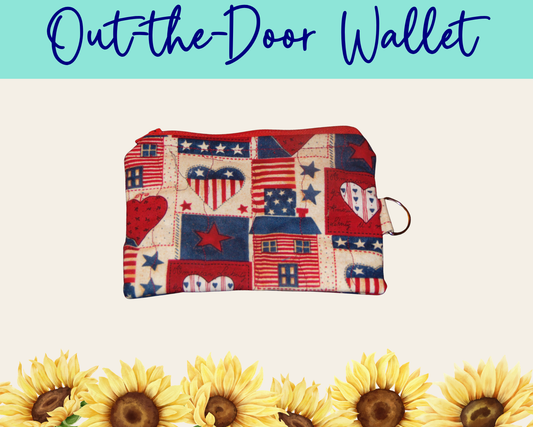 Americana Patchwork Out-the-Door Wallet | Handmade Fabric Wallet