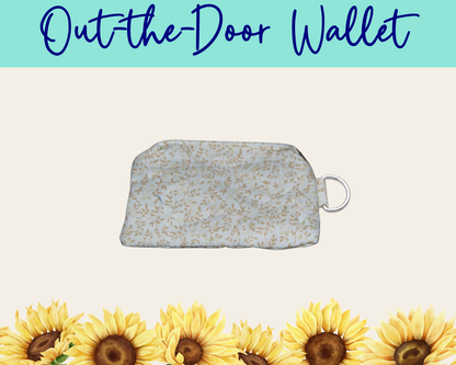 Whispering Vines Cream Out-the-Door Wallet | Handmade Fabric Wallet