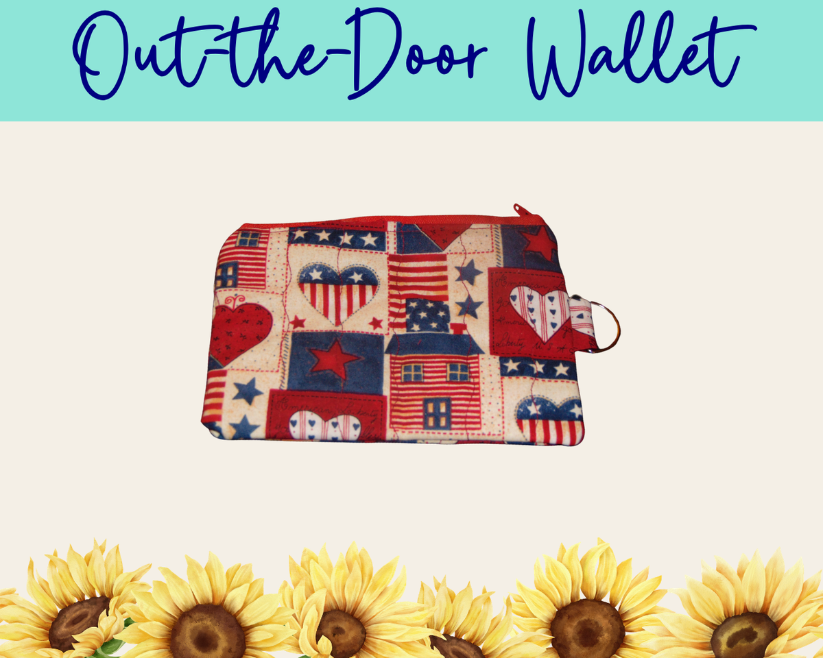Americana Patchwork Out-the-Door Wallet | Handmade Fabric Wallet