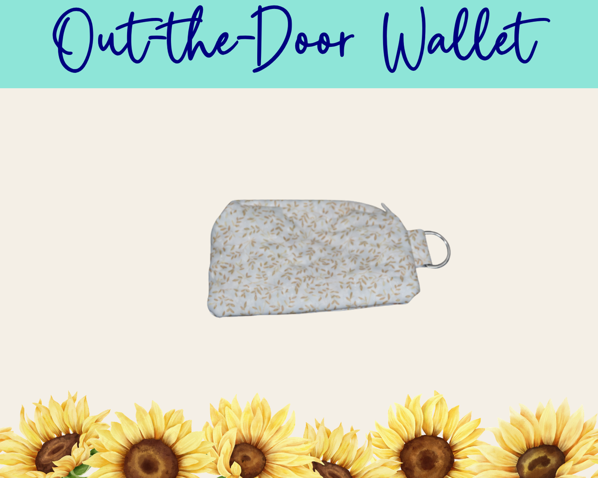 Whispering Vines Cream Out-the-Door Wallet | Handmade Fabric Wallet